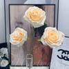 Flores Artificiales de Rosa y Peonía para Bodas Blancas Transfronterizas Decoración de Salón de Bodas Flores Falsas Adornos de Ramo Decorativo de Rosa