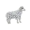 Broche Peito de Ovelha de Pérola Falsa Estilo Europeu e Americano, Broche de Animal Criativo Personalizado de Alto Padrão, Alfinete de Fixação para Roupas, Acessório Anti-Exposição