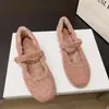 Zapatos Mao Mao Vintage con Forro de Polar Mori para Mujer Otoño e Invierno 2024 Nuevos Zapatos Mary Jane de una Sola Tira Estilo Francés