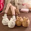 Nuevas Zapatillas de Algodón de Dibujos Animados Antideslizantes Resistentes al Desgaste Ropa de Casa Zapatillas de Algodón para Mujer Suela Engrosada Lindas Versátiles Al por Mayor para Hombre
