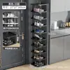 Zapatero Simple Entrada de Puerta Hogar Dormitorio Almacenamiento Multicapa Artefacto Ahorro de Espacio Pequeño Estrecho Mini Hueco Alquiler Zapatero