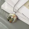 Collar Colgante de Luna Plateada Estilo Europeo y Americano con Diseño de Cabeza de Águila Bandera Americana, Cadena de Suéter de Moda, Superventas Transfronterizo
