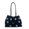 2026 Casual Nova Elegante Tendência Textura Bolsa de Ombro de Mão para Axila Grande Bolinhas Criativa Fresca Simples Bolsa
