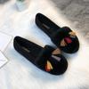 T33 Huide Yixinda Sapatos Peludos de Inverno para Mulheres, Uso Externo, Estilo Outono e Inverno 2025, Sapatos de Algodão com Forro de Lã, Estilo Fofo e Doce