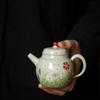 Tazón de cubierta de cerámica de margarita pintado a mano, taza de té, juego de té kung fu, traje para el hogar, recepción de té, caja de regalo de alta gama