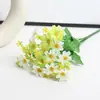 Flor artificial margarida saltando orquídea flor falsa artificial 28 jardim decoração para casa flor de seda engenharia ao ar livre crisântemo