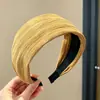 Diadema de tela de alta gama para otoño e invierno, extra ancha, adelgazante, estilo coreano, pinza para el pelo de terciopelo para mujer