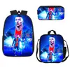 Venta al por mayor del fabricante Nuevo Mochila Mbappe Set de Tres Piezas Mochila de Nailon Estampada Bolso de Hombro Estilo D Estampado de Moda