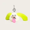 Lindo y Peculiar Perrito de Orejas Grandes con la Lengua Afuera Juguete de Peluche, Adorable Pequeño Monstruo Colgante, Llavero de Dibujos Animados para Mujeres
