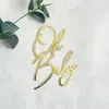 Decoración de Pastel de Cumpleaños para Bebé Estilo Ins Transfronterizo Bienvenida de Bebé Par de Adornos Acrílicos para Pastel Suministros para Fiesta