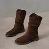 Botas de moda para mujeres petite, botas que aumentan la altura, nuevo estilo 2026, modernas botas de tacón alto de media pantorrilla para primavera y otoño, botines y botinetas