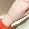 Pulseiras de Corda Vermelha Ultrafinas Empilháveis para Meninas, Pulseiras Trançadas de Nicho de Luxo Leve de Alta Qualidade, Pulseiras de Ano Zodiacal para Casais Atacado