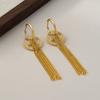 Pendientes de borlas chinas originales de moda nacional, nuevos pendientes de mariposa retro de hadas esmaltados largos, pendientes de lujo ligeros avanzados