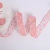 Estilo Ins Série Rosa Fita Flor Embalagem de Bolo Fita de Gaze Laço de Tecido Fita de Embalagem Feita à Mão