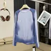 Camiseta Deportiva de Manga Larga con Estampado Degradado para Correr, Ropa de Primavera y Verano, Top Transpirable de Secado Rápido 12822