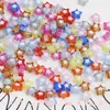 Estrella acrílica de colores brillantes, luna, cuentas redondas, cuentas brillantes en forma de corazón, materiales para pulseras, collares de joyería hechos a mano para DIY
