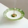 Bandeja de Fragancia de Margarita de Cerámica de Fábrica Qingyu con Nueve Agujeros para Uso en el Hogar, Bandeja de Incienso que Evita que las Cenizas se Esparzan