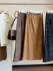 Falda Retro Chic con Lentejuelas para Mujer, Nuevo Estilo Otoño, Falda Recta Bodycon de Longitud Media con Abertura Trasera en Línea A
