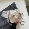 Bolsa Pequena Feminina Fofa 2024 Nova Moda Primavera e Verão Bolsa Saco Casual Bolsa com Laço Bolsa Transversal