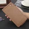 Cartera larga retro de piel con cera de aceite para mujer, bolso para teléfono con cremallera, tarjetero multifuncional, venta al por mayor
