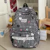Mochila escolar fresca e simples de alto valor para estudantes do sexo feminino, alunos do ensino fundamental II e médio, mochila para campus, bolsa de ombro dupla estilo Ins coreano minimalista