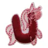 Adesivos de Tecido com Letras de Desenho Animado Roupas Infantis Sapatos e Chapéus Adesivos Bordados de Animais 26 Meias Inglesas Adesivos Decorativos Bordados