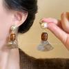 Pendientes Retro de Venta Caliente Otoño e Invierno 2026 Estilo Maillard, Lujo Ligero, Gama Alta, Elegantes, Versátiles, Pendientes de Moda para Mujer