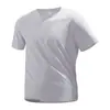 26 Camiseta de Manga Corta de Seda Helada de Verano para Hombre, Ropa de Secado Rápido Holgada de Cuello Redondo para Deportes al Aire Libre, Running, Fitness para Mujer, Ropa de Trabajo para Ropa de Trabajo