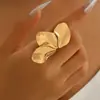 Anillos Geométricos Populares Transfronterizos Europeos y Americanos para Mujer, Versátil Diseño de Anillo de Flor, Joyería al por Mayor de Anillo Abierto para Dedo Índice