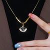 Novo Colar Elegante Folha de Ginkgo Estilo Platina da Moda Outono e Inverno do Tiktok, Novo Estilo Tendência e Luxuoso 2022