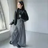 Conjunto de primavera e outono para meninas 2026 novo estiloso jaqueta curta de couro estilo coreano e calça de alfaiataria conjunto de duas peças para crianças maiores