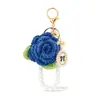 Amazon Transfronterizo Nuevo Flor Tejida Llavero Colgante Lindo Pequeño Fresco y Dulce Estilo Festivo Regalo de Amistad