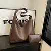 Bolsa Tote Retro Grande Capacidade Estilo Coreano para Mãe e Filha para Mulheres 2026 Novo Modelo Bolsa de Ombro Trançada de Alta Qualidade Simples e Fashion