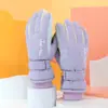 Luvas de Ciclismo Impermeáveis e Quentes, Luvas de Ciclismo Espessadas com Veludo à Prova de Frio para Homens, Bicicletas Elétricas de Inverno, Esqui Feminino, Motocicletas à Prova de Vento