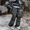 Calça de Esqui à Prova de Vento e Salpicos com Zíper Masculina Tendência Tamanho Grande Calça Cargo K5667