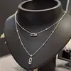 Comércio Exterior Transfronteiriço para broches com zircônia microincrustada colar de camada dupla feminino versátil para usar em camadas nicho moda joias de alta qualidade
