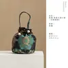 Bolsita de brocado, especialmente diseñada para tazas de té, bolsa de viaje portátil, bolsa de almacenamiento pequeña, bambú, nuevo estilo chino