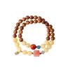 Pulsera original de topacio beige para cocinar, doble círculo, con ágata implicada, azúcar, nuevo brazalete chino, juego de palabras, joyería al por mayor