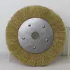 Roda de aço para polimento e remoção de ferrugem escova de aço chata com fio de aço escovado roda de aço chata com fio de aço curvado revestido de cobre