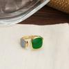 Anillo Esmeralda Estilo Coreano Anillo de Plata de Ley 925 Diseño de Nicho Femenino de Gama Alta Sexual Frío Nicho Lujo Ligero