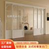 Al por mayor Estilo Francés Retro Aleación de Aluminio Cocina Tres Vías Baño Puerta Batiente Balcón Mampara Puertas y Ventanas Interiores