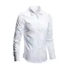 Camisa Social de Negócios de Alta Qualidade para Homens em Fibra de Bambu 2025, Manga Longa, Anti-Amasso, Não Precisa Passar, Confortável para Primavera e Outono