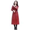 Chaqueta de Cuero PU para Mujer de Largo Medio Slim Estilo Coreano 2025 Primavera y Otoño Nuevo Cortavientos Elegante de Cuero Look Adelgazante Más Chaqueta de Cuero de Algodón