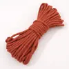 Corda de Poliéster-Algodão Monocromática 4mm Corda Trançada Artesanato DIY para Joias Pingente de Corda de Algodão Artesanato de Tecelagem Chaveiro 48 Cores