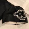 Sombrero Frío de Punto Estilo Coreano Suave Pegajoso Color Café Azul Bloques de Color Floral Artículo Caliente de Ins Sombrero Holgado Cálido Antihielo Antifrío Gorro para la Cabeza