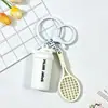 Botella de Agua Deportiva Fitness Linda y Creativa Llavero Colgante Raqueta de Tenis Dopamina Llavero para Mochila de Hombres y Mujeres Regalo