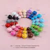 Sinos Pintados Coloridos Atacado 14-22mm Pingentes Pequenos Charms Acessórios para Chaveiro DIY Sino Redondo Pequeno para Pet