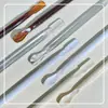 Empurrador de Aço para Nail Art, Removedor de Esmalte Descartável com Duas Pontas, Empurrador de Cutícula de Unha, Removedor de Esmalte Esfoliante, Ferramenta de Manicure para Nail Art