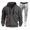 Chamarra sudadera transfronteriza para hombre, traje deportivo de primavera y otoño, sudadera con capucha casual para hombre con múltiples bolsillos, ropa de trabajo