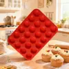 Molde Redondo de Silicona para Pastel de 24 Agujeros, Molde para Chocolate, Caramelo, Galleta, Película para Hornear, Molde para Jabón Hecho a Mano, Molde para Pan